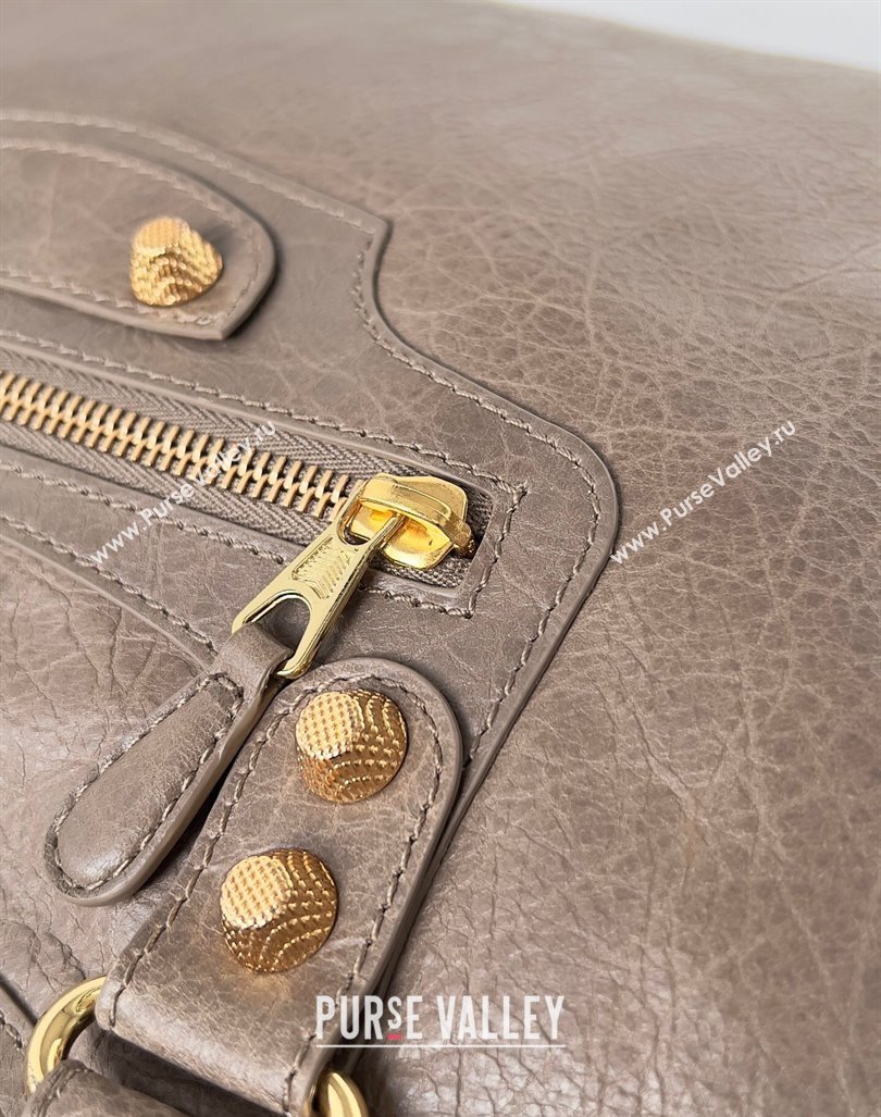 Balenciaga Classic City Large Handbag with Spiral Hardware in Arena Lambskin Camel/Gold (jiche-23112013)