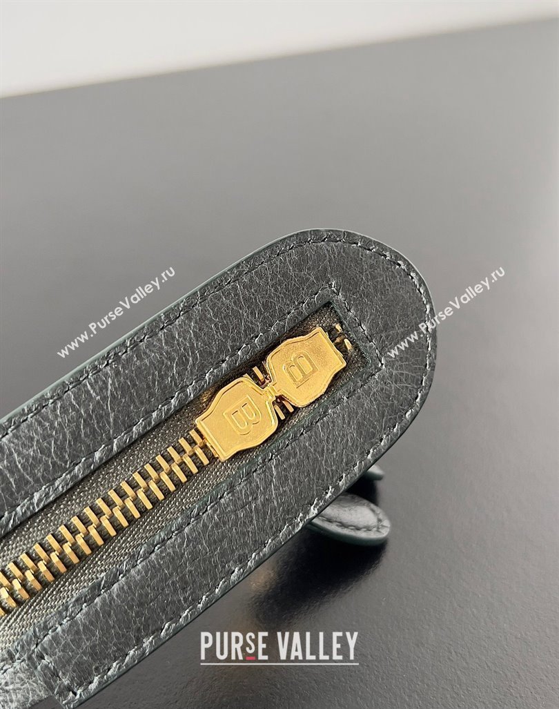 Balenciaga Classic City Large Handbag with Spiral Hardware in Arena Lambskin Dark Green/Gold (jiche-23112016)