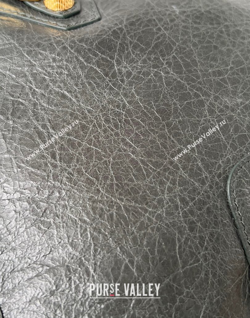 Balenciaga Classic City Large Handbag with Spiral Hardware in Arena Lambskin Dark Green/Gold (jiche-23112016)