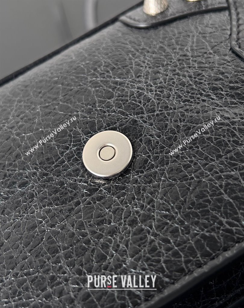 Balenciaga Le Cagole XS Sling Bag in Arena calfskin Black Spring 2024 (jiche-23111707)