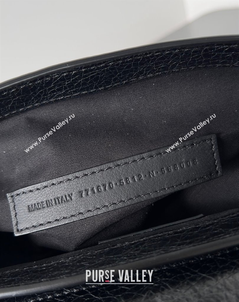 Balenciaga Le Cagole XS Sling Bag in Arena calfskin Black Spring 2024 (jiche-23111707)