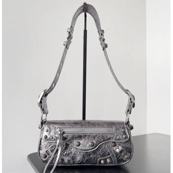 Balenciaga Le Cagole XS Sling Bag in Arena calfskin Silver Spring 2024 (jiche-23111709)