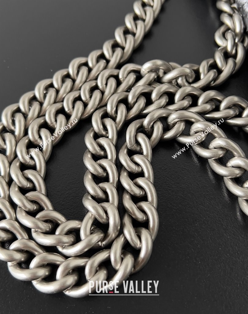 Balenciaga Crush Medium Tote Bag in crushed calfskin dark grey 2023 (jiche-23111843)