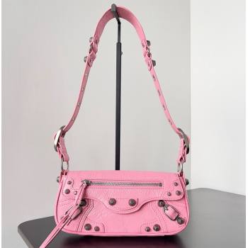 Balenciaga Le Cagole XS Sling Bag in Arena calfskin Pink Spring 2024 (jiche-23111708)