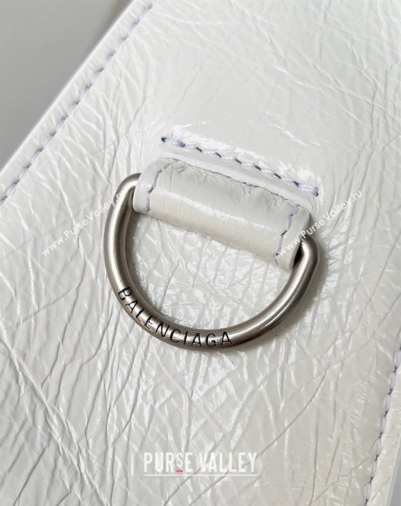 Balenciaga Superbusy XS Sling Bag in Arena calfskin White 2023 (jiche-23111805)