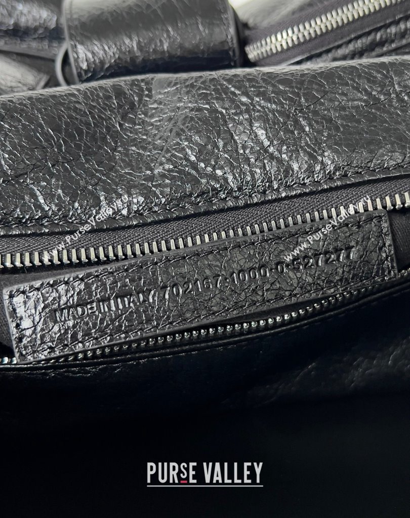 Balenciaga Superbusy Small Sling Bag in Arena calfskin Black 2023 (jiche-23111802)