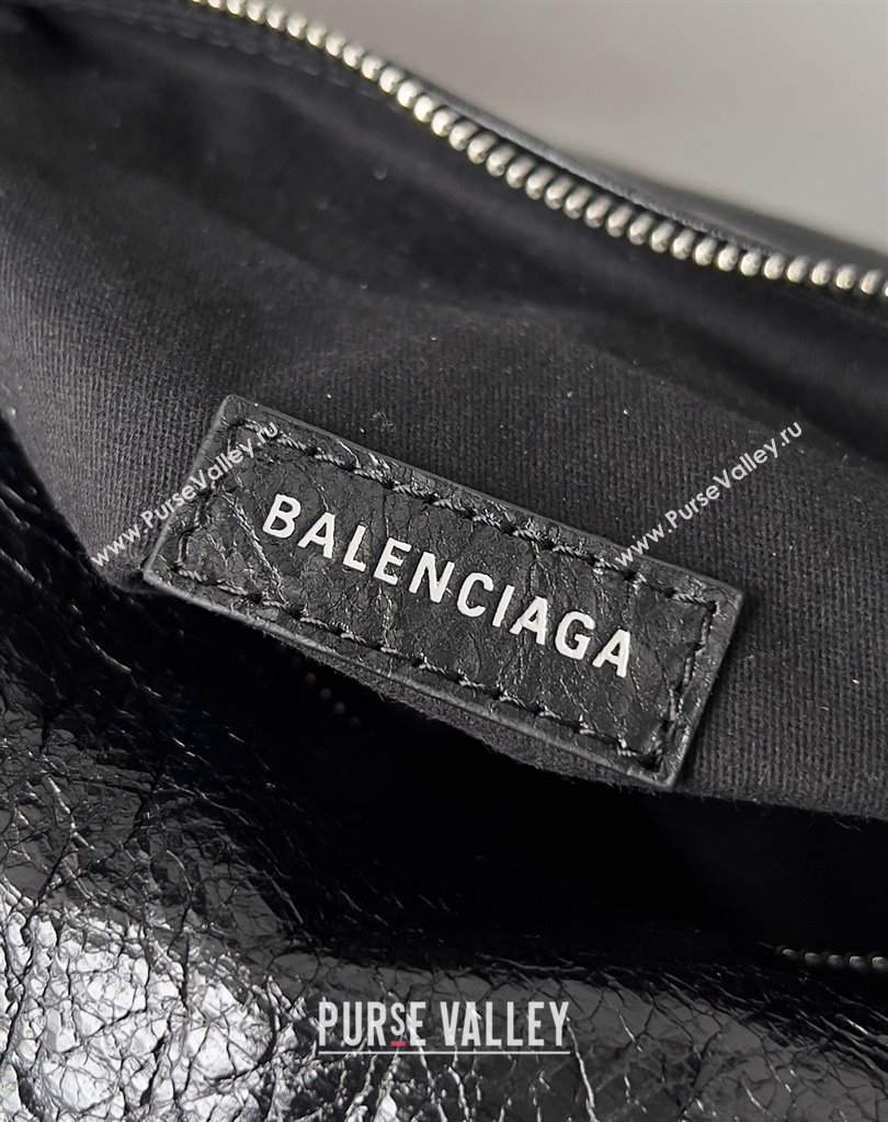 Balenciaga Superbusy Small Sling Bag in Arena calfskin Black 2023 (jiche-23111802)
