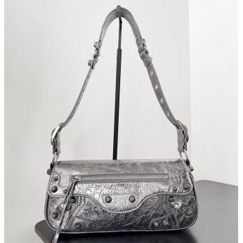 Balenciaga Le Cagole Small Sling Bag in Arena calfskin Silver Spring 2024 (jiche-23111705)