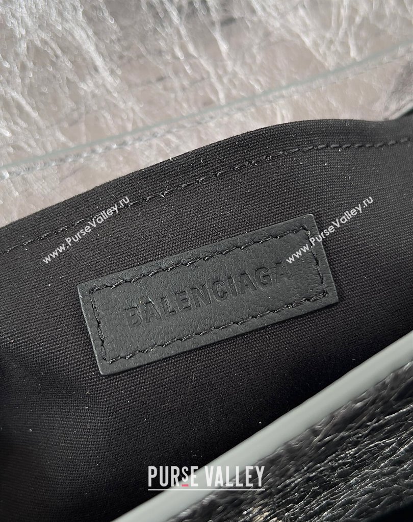Balenciaga Le Cagole Small Sling Bag in Arena calfskin Silver Spring 2024 (jiche-23111705)