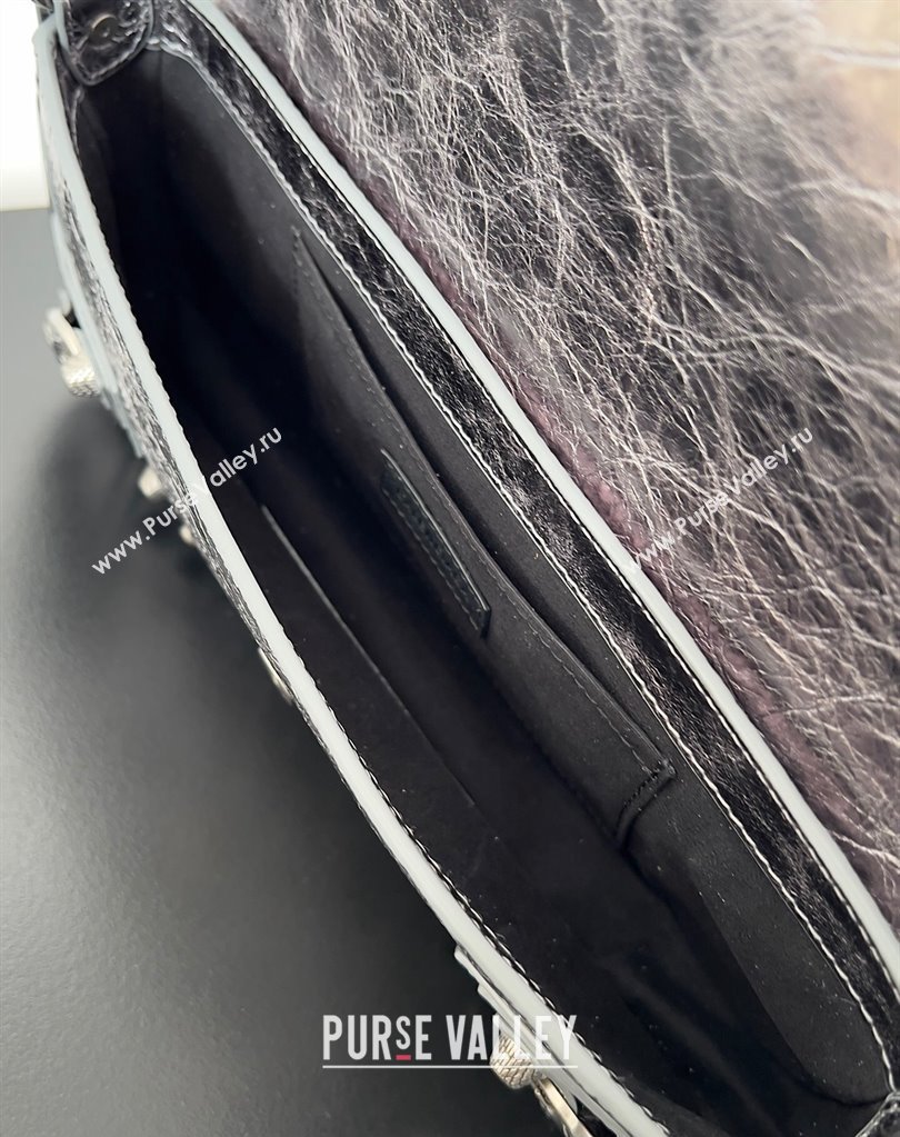 Balenciaga Le Cagole Small Sling Bag in Arena calfskin Silver Spring 2024 (jiche-23111705)