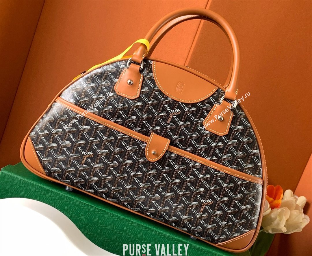 Goyard Saint Jeanne MM Bowling Bag Brown (zhang-23112003)