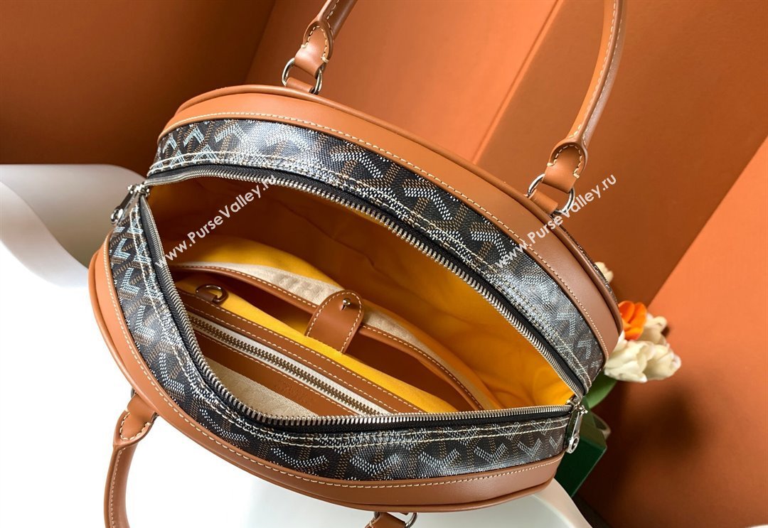 Goyard Saint Jeanne MM Bowling Bag Brown (zhang-23112003)