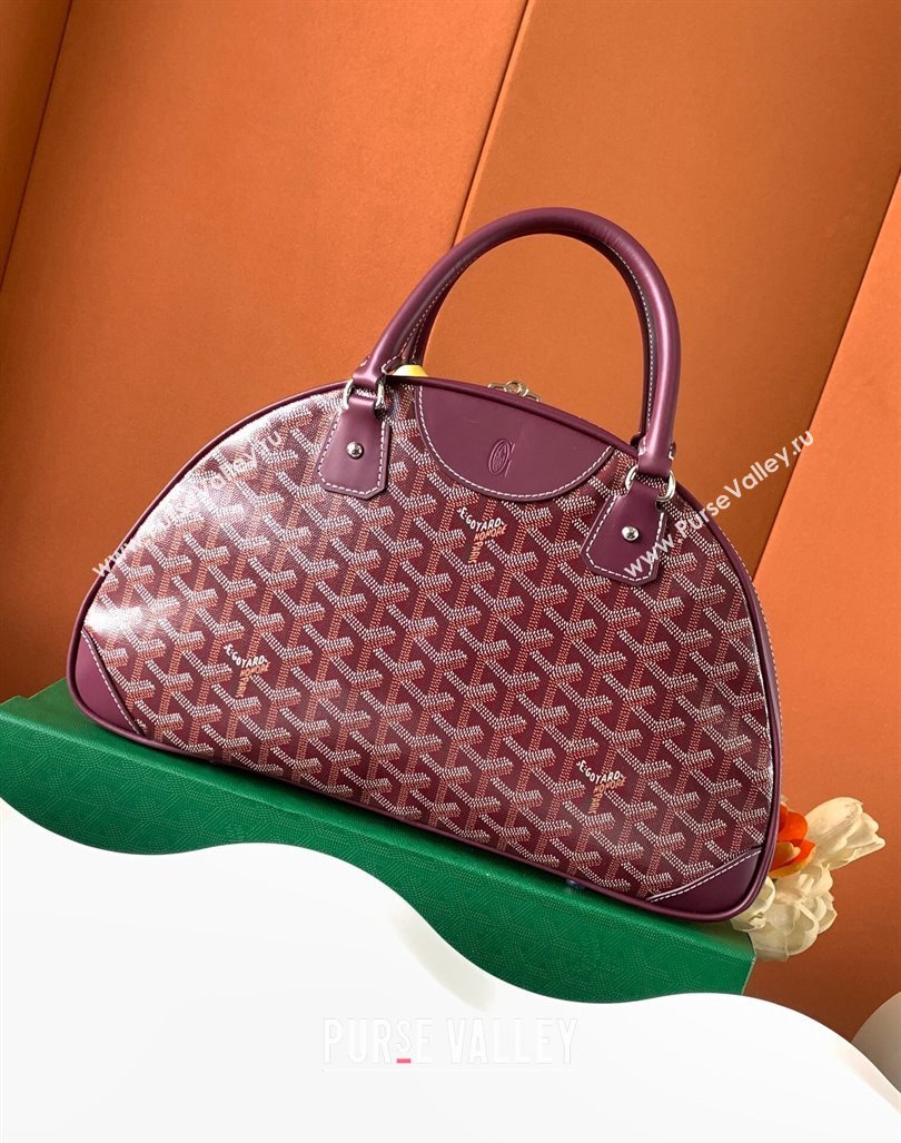 Goyard Saint Jeanne MM Bowling Bag Burgundy (zhang-23112004)