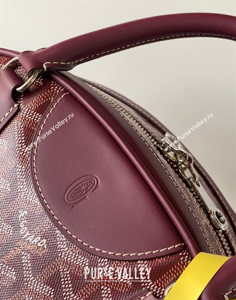 Goyard Saint Jeanne MM Bowling Bag Burgundy (zhang-23112004)