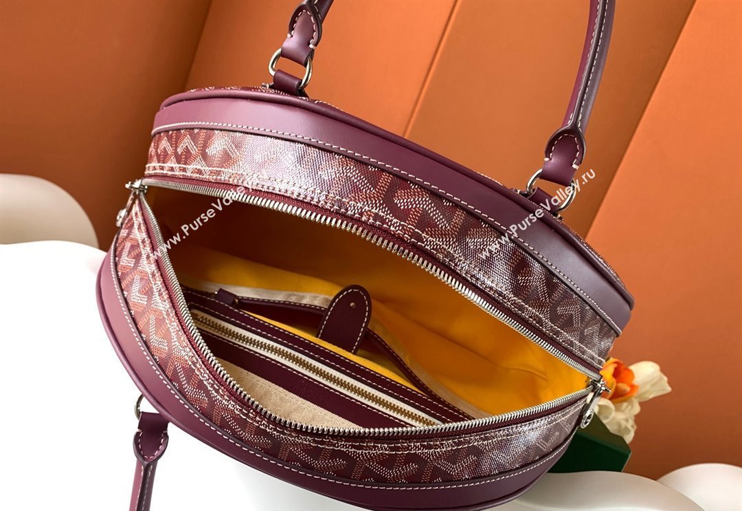 Goyard Saint Jeanne MM Bowling Bag Burgundy (zhang-23112004)