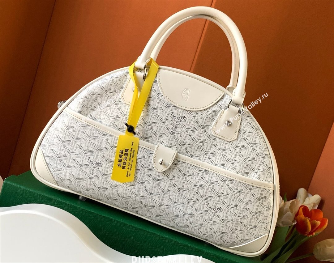 Goyard Saint Jeanne MM Bowling Bag White (zhang-23112011)