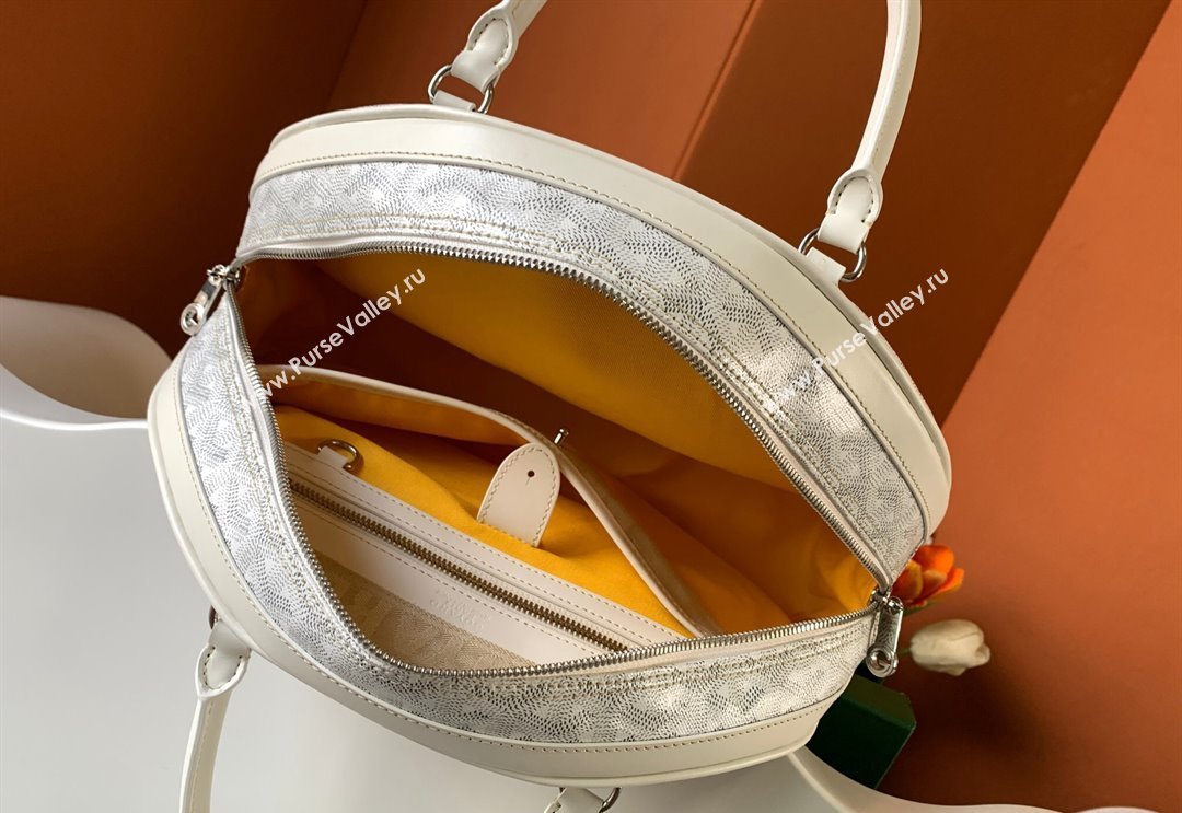 Goyard Saint Jeanne MM Bowling Bag White (zhang-23112011)