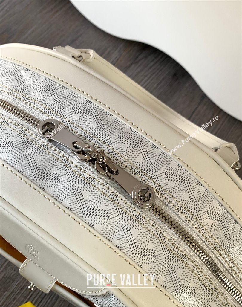 Goyard Saint Jeanne MM Bowling Bag White (zhang-23112011)
