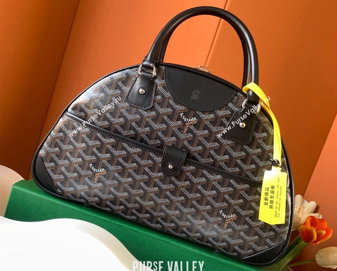 Goyard Saint Jeanne MM Bowling Bag Black (zhang-23112001)