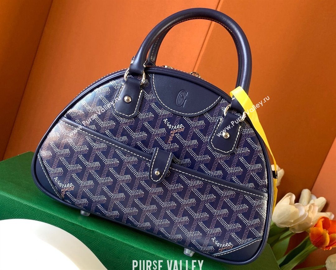 Goyard Saint Jeanne PM Bowling Bag Dark Blue (zhang-23112013)