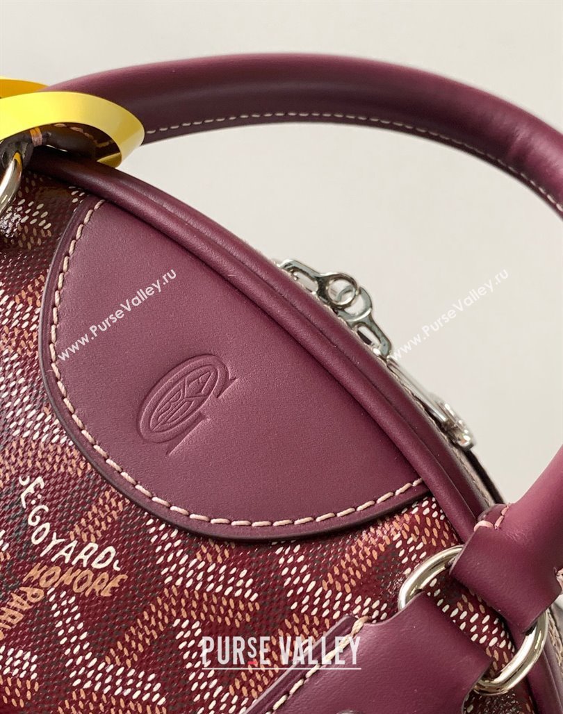 Goyard Saint Jeanne PM Bowling Bag Burgundy (zhang-23112015)