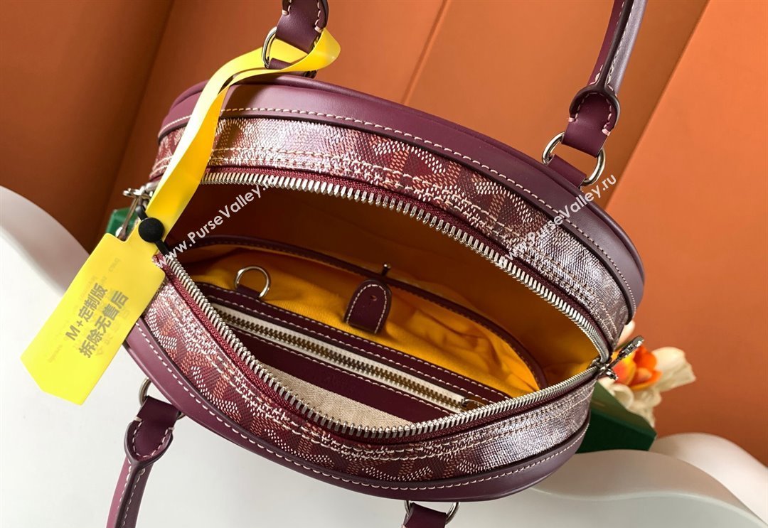 Goyard Saint Jeanne PM Bowling Bag Burgundy (zhang-23112015)