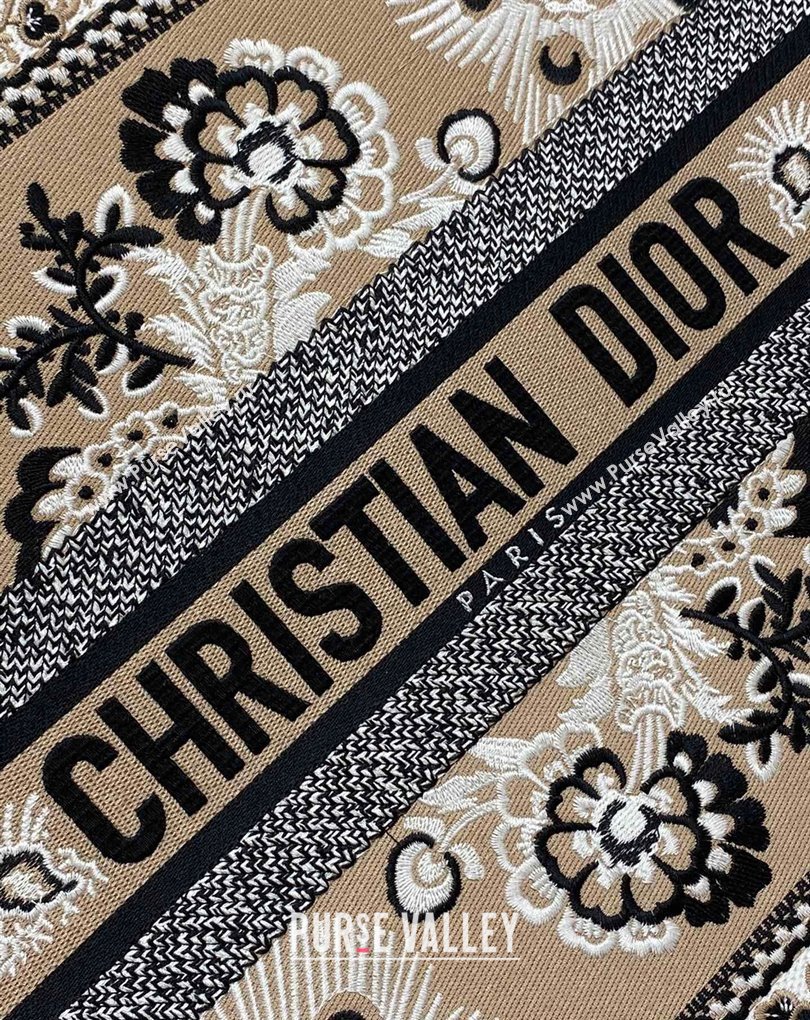 Dior Large Book Tote Bag in Beige Multicolor Butterfly Bandana Embroidery (XXG-23112027)