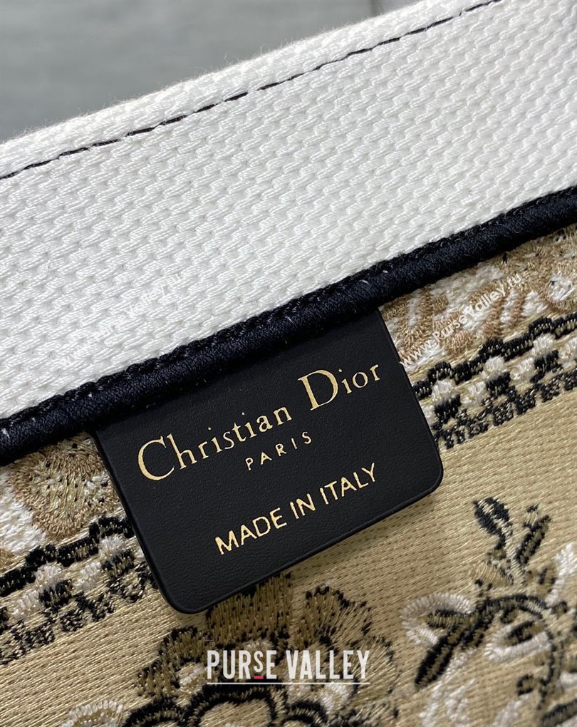 Dior Large Book Tote Bag in Beige Multicolor Butterfly Bandana Embroidery (XXG-23112027)