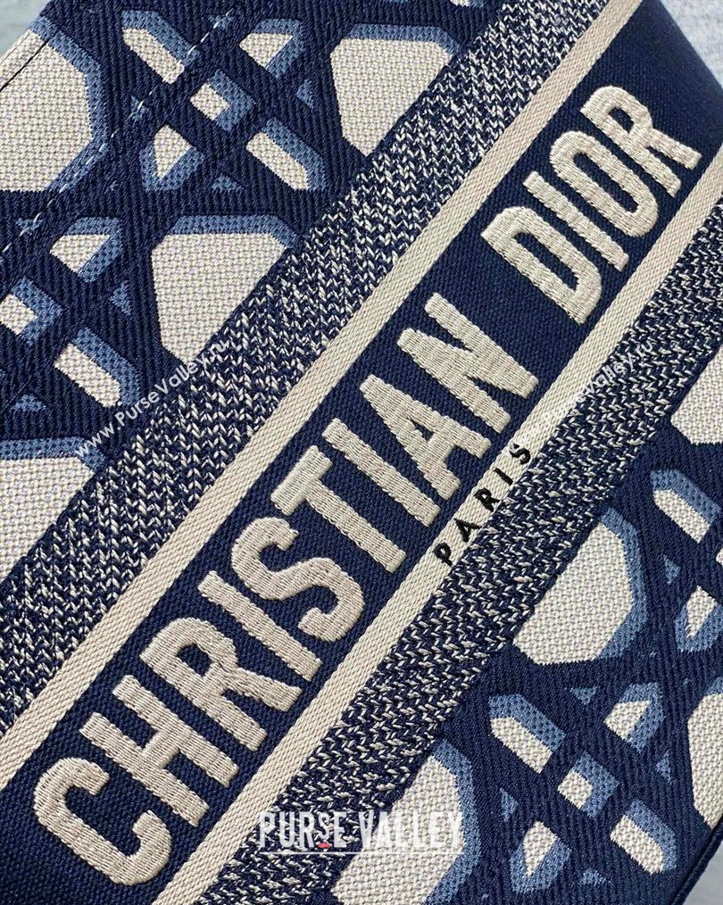 Dior Hat Basket Bag In Beige and Blue Macrocannage Embroidery 2024 (XXG-23112109)