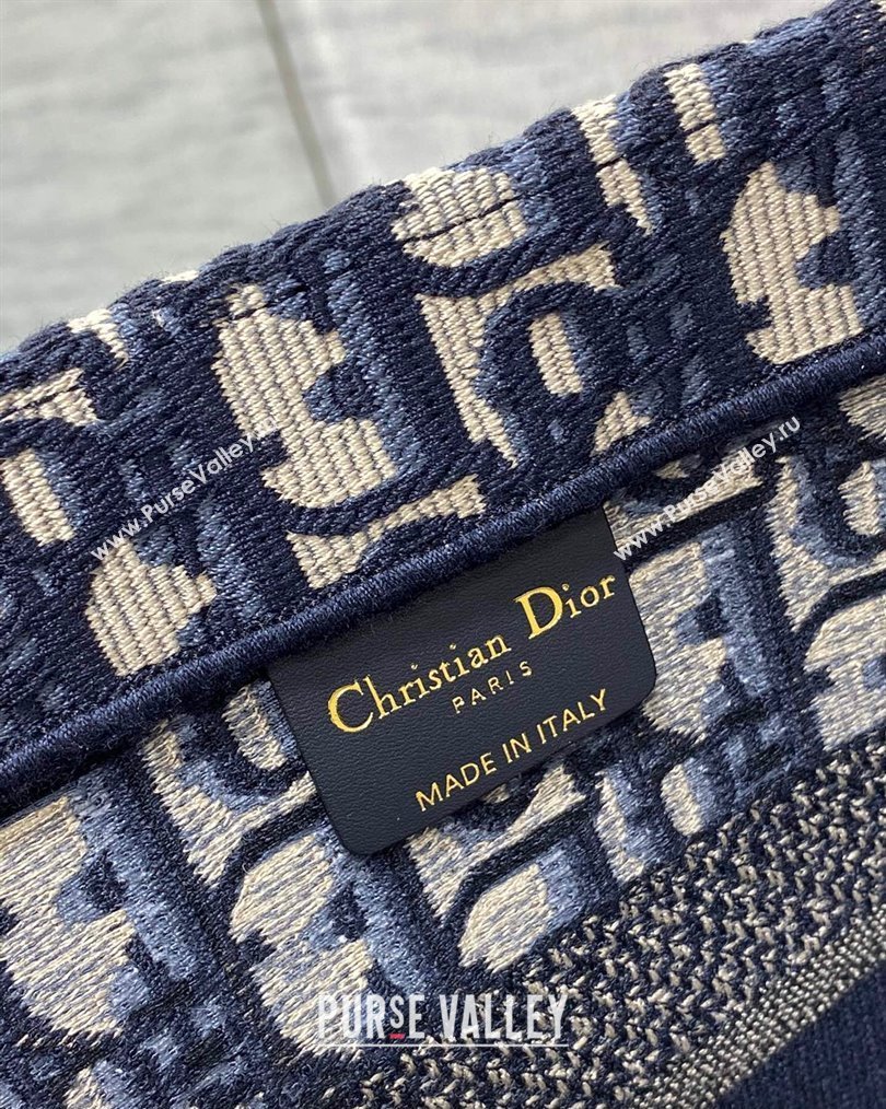 Dior Hat Basket Bag In Blue and Beige Dior Oblique Embroidery 2024 (XXG-23112108)