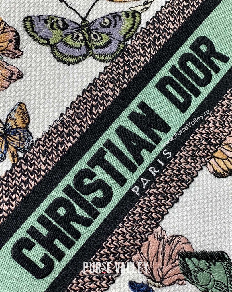 Dior Small Book Tote Bag in White Multicolor Toile de Jouy Mexico Embroidery (XXG-23112019)