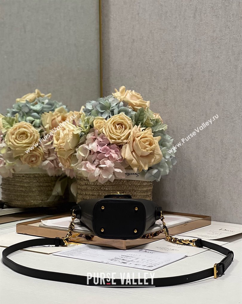 Dior 30 Montaigne Mini Bucket Bag In Calfskin Black 2024 (XXG-23112110)