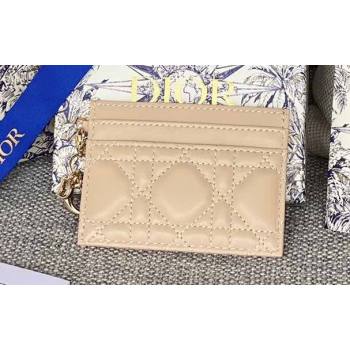 Dior Lady Dior Five-Slot Card Holder in Cannage Lambskin Beige (XXG-23112013)