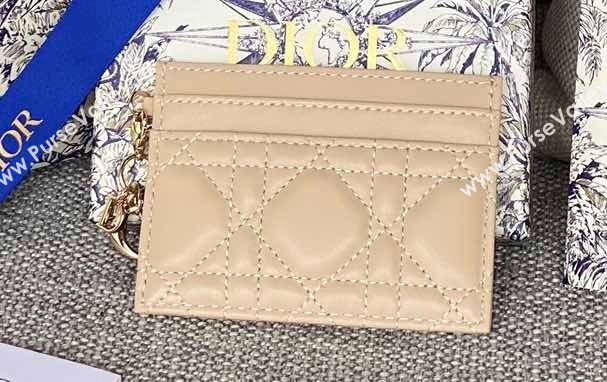 Dior Lady Dior Five-Slot Card Holder in Cannage Lambskin Beige (XXG-23112013)
