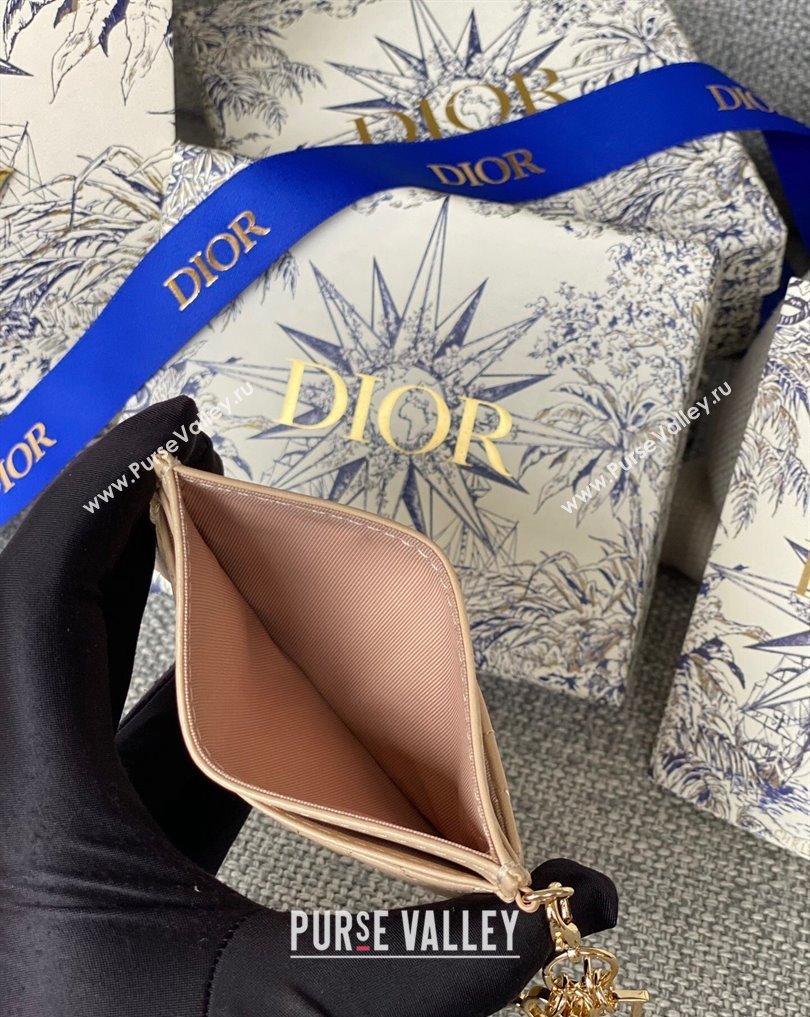 Dior Lady Dior Five-Slot Card Holder in Cannage Lambskin Beige (XXG-23112013)