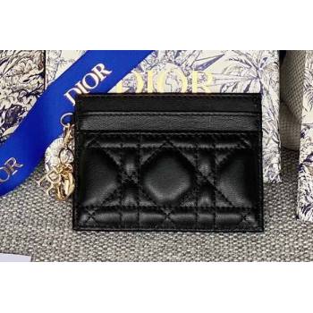 Dior Lady Dior Five-Slot Card Holder in Cannage Lambskin Black (XXG-23112009)