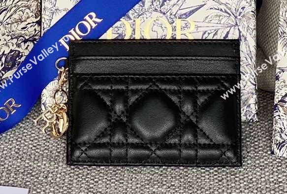 Dior Lady Dior Five-Slot Card Holder in Cannage Lambskin Black (XXG-23112009)