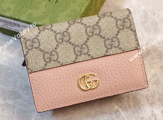 Gucci GG Marmont card case wallet 658610 Pink (ziyin-23112119)