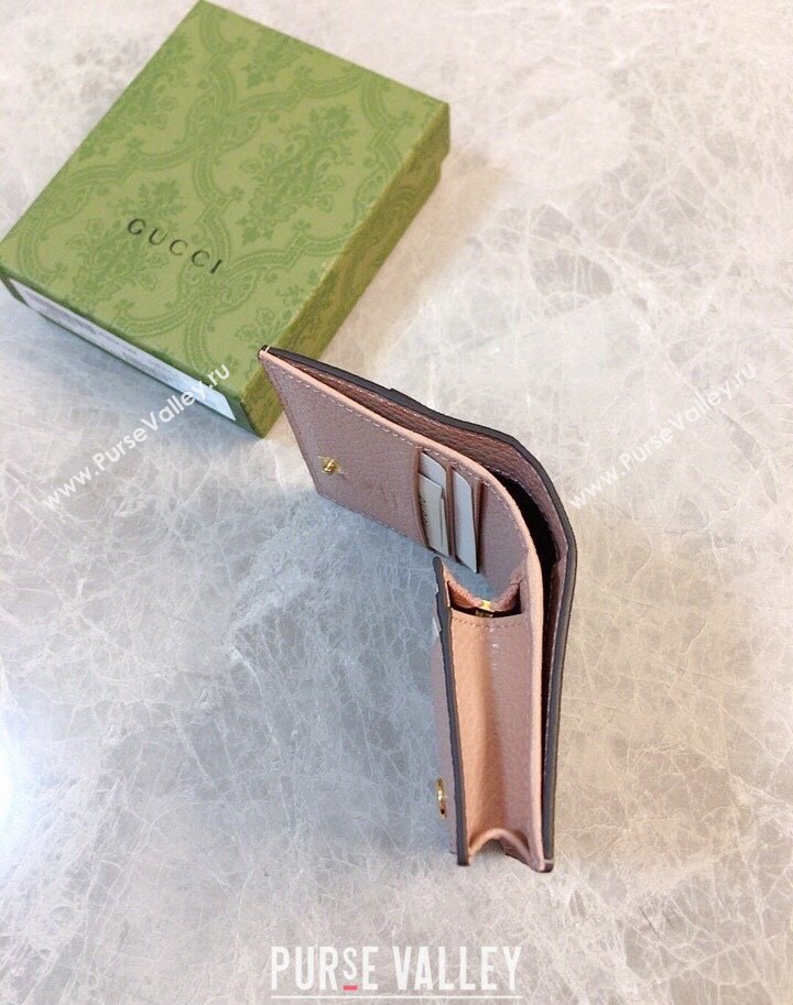 Gucci GG Marmont card case wallet 658610 Pink (ziyin-23112119)