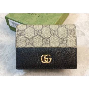 Gucci GG Marmont card case wallet 658610 Black (ziyin-23112117)