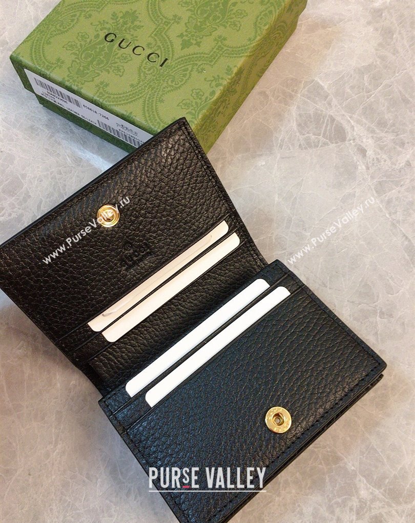 Gucci GG Marmont card case wallet 658610 Black (ziyin-23112117)