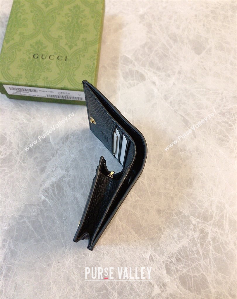Gucci GG Marmont card case wallet 658610 Black (ziyin-23112117)