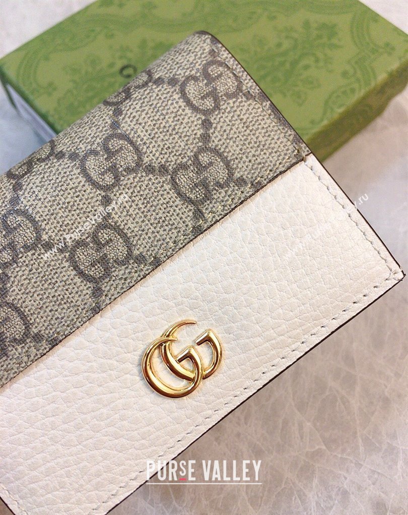 Gucci GG Marmont card case wallet 658610 White (ziyin-23112118)