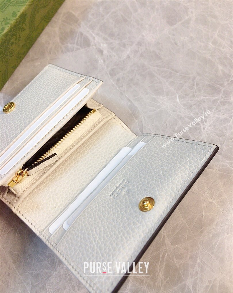 Gucci GG Marmont card case wallet 658610 White (ziyin-23112118)