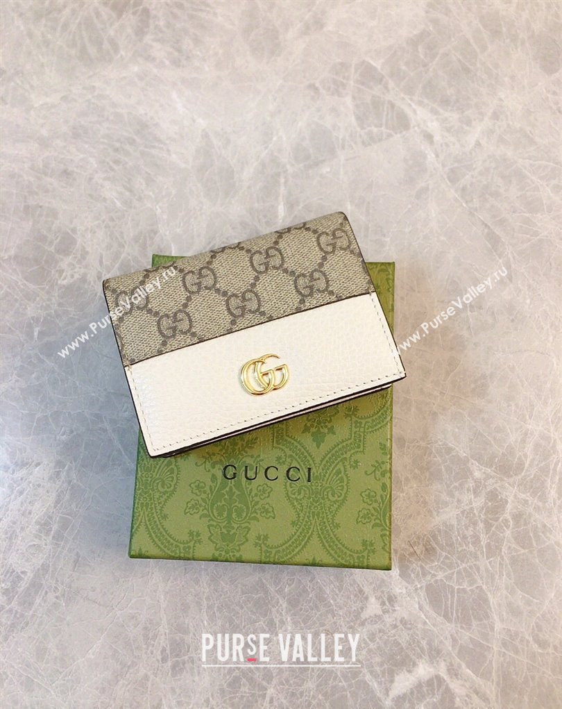 Gucci GG Marmont card case wallet 658610 White (ziyin-23112118)