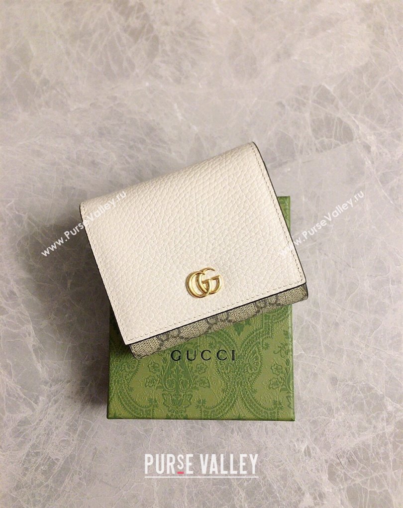 Gucci GG Marmont medium wallet 598587 White (ziyin-23112111)