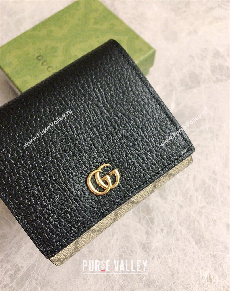 Gucci GG Marmont medium wallet 598587 Black (ziyin-23112110)