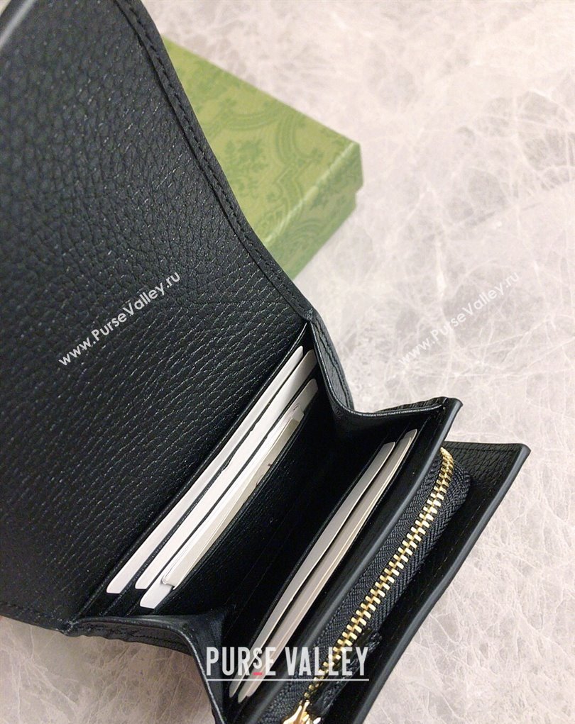 Gucci GG Marmont medium wallet 598587 Black (ziyin-23112110)