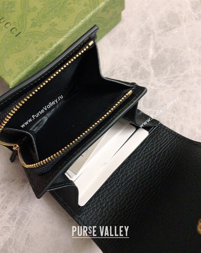 Gucci GG Marmont medium wallet 598587 Black (ziyin-23112110)
