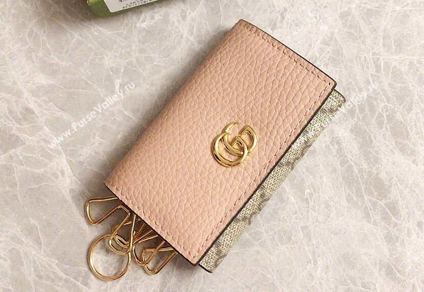 Gucci GG Marmont key case wallet 456118 Pink (ziyin-23112115)